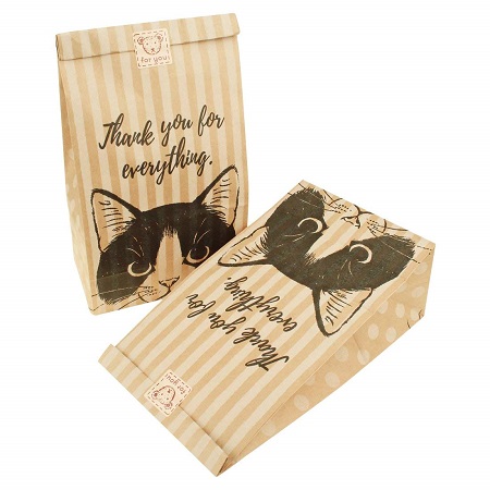 100 件可愛小貓牛皮紙袋_包裝，適用于餅干、糖果、蛋糕、巧克力、零食包裝適合烘焙派對(duì)禮品贈(zèng)送貼紙（黑色） A-100PCS-SMALL_ 亞馬遜中國(guó)_ 廚具-海外購(gòu) 美亞直郵 - 2.jpg